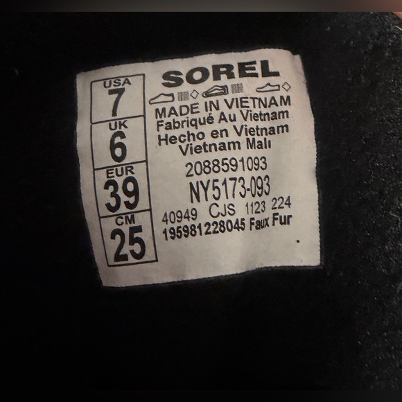 Sorel Whitney Il Short Lace Winter Boots Women 7 Waterproof Snow Insulated - Picture 9 of 9